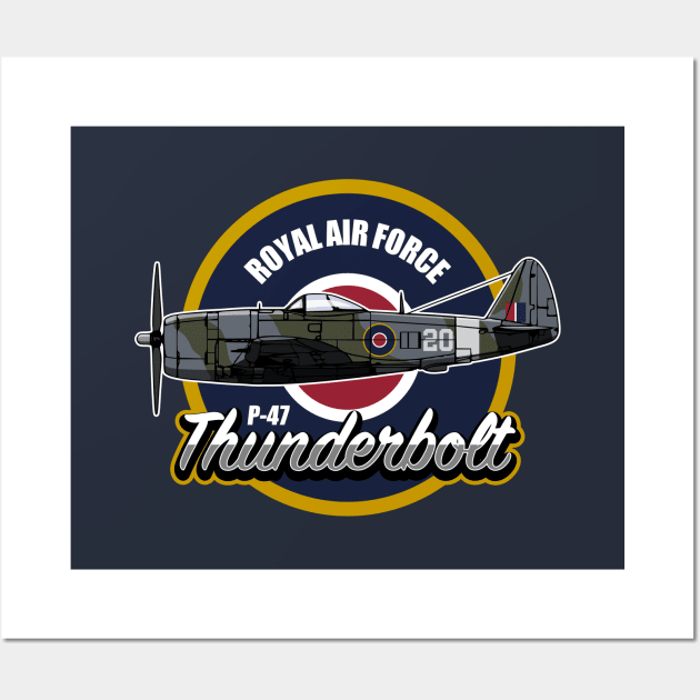 RAF P-47 Thunderbolt Wall Art by Tailgunnerstudios